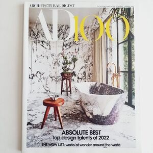 Architectural Digest Magazine January, 2022 Absolute Best Top Design Wow List.